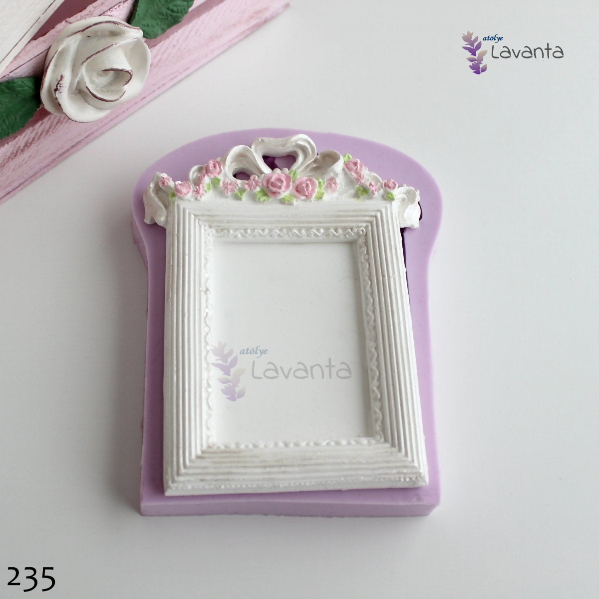 Dikdörtgen Vintage Çerçeve Silikon Kalıbı