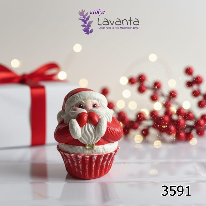 Cupcake Noel Baba Kalıbı