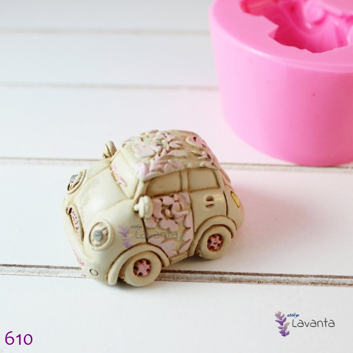 Süslü Mini Cooper Araba Silikon Kalıbı