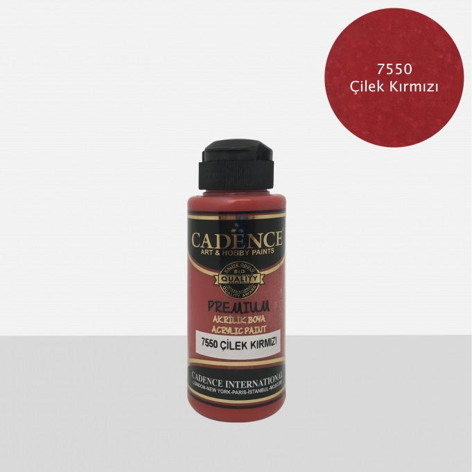 7550 Çilek Kırmızı - Premium Akrilik 120ml