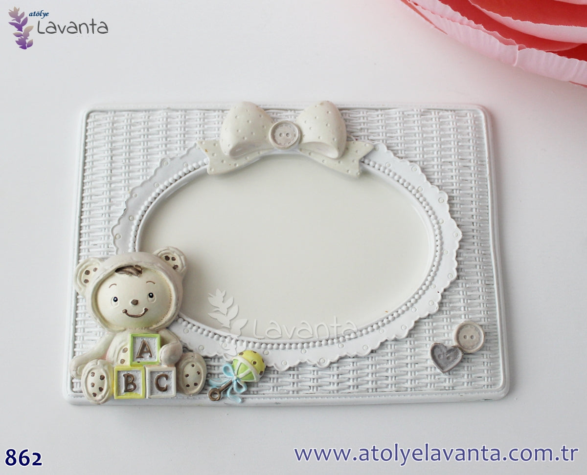 ABC Düğmeli Fiyonklu Çerçeve Silikon Kalıbı