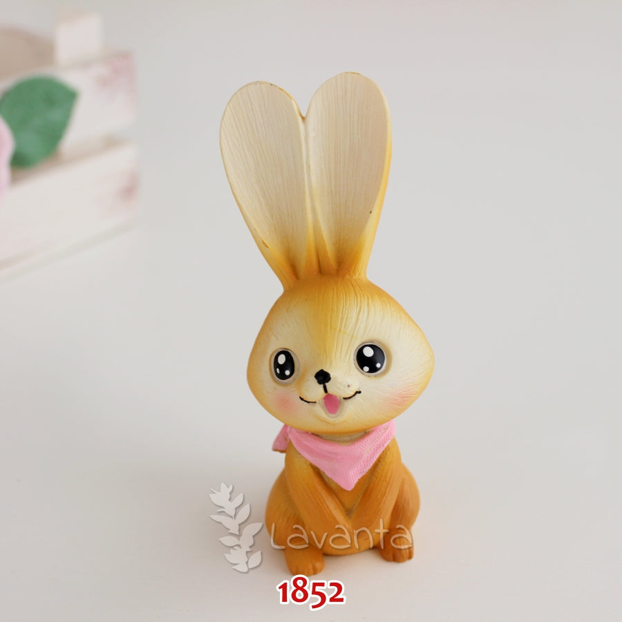 Ayakta Duran Fularlı Tavşan Biblo Silikon Kalıbı