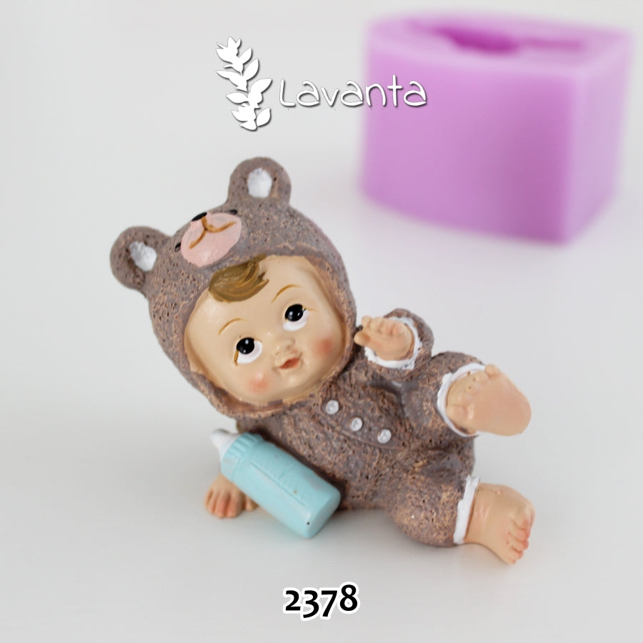 Ayıcık Kapüşonlu Bebek Kalıbı