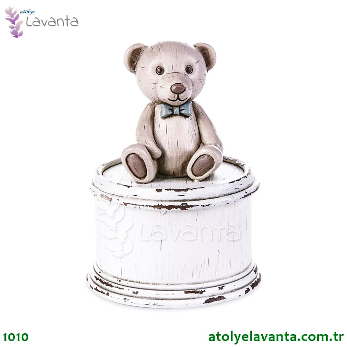 Papyonlu Ayıcık Kutu Silikon Kalıbı