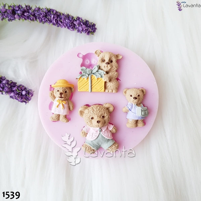 Ayıcıklar Pano Kokulu Taş Silikon Kalıbı