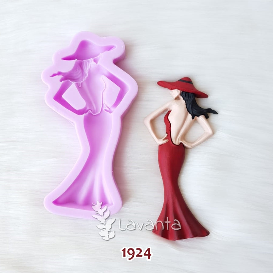 Balık Elbiseli Kız Kokulu Taş Silikon Kalıbı