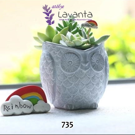 Baykuş Saksı Silikon Kalıbı