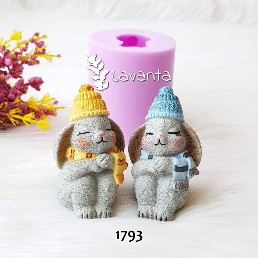 Bereli Tavşan Biblo Kokulu Taş Kalıbı