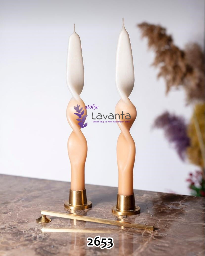 Burgulu Şamdan Mum Kalıbı