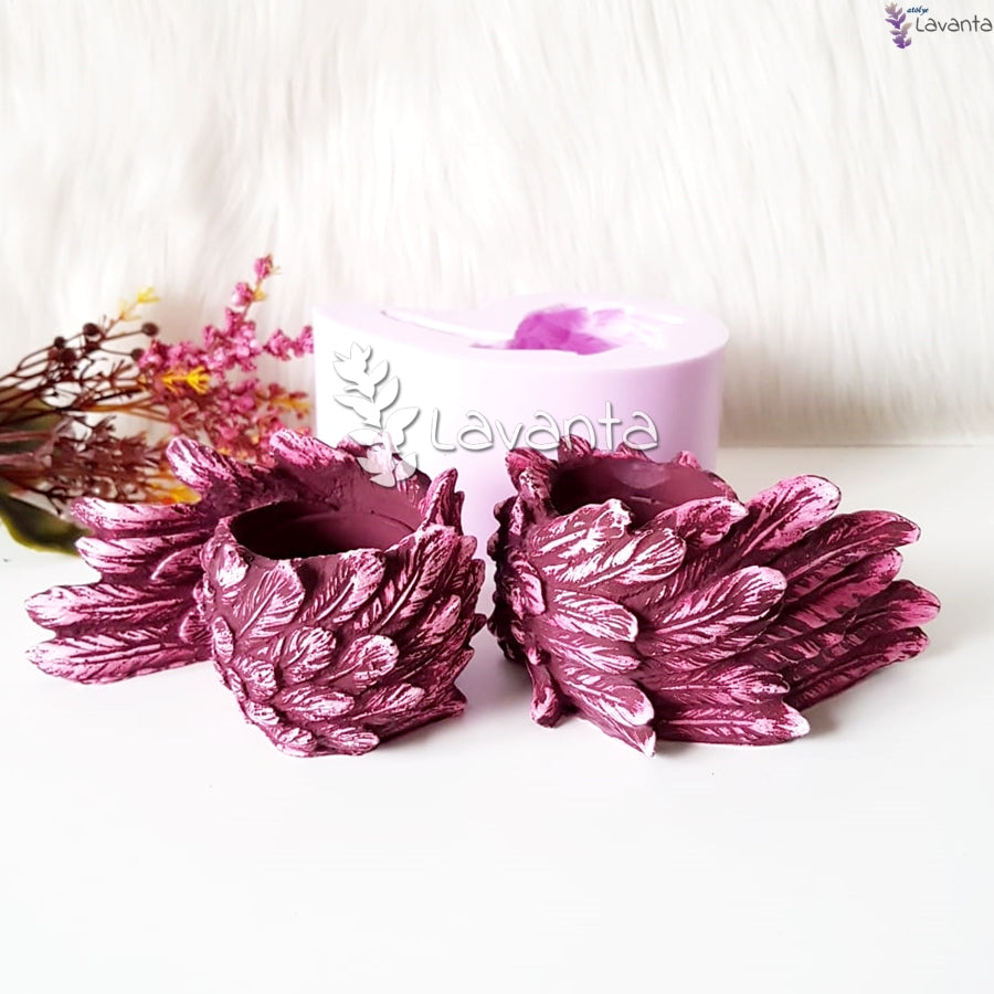 Büyük Kanat Mumluk Silikon Kalıbı