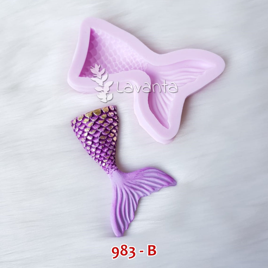 Deniz Kızı Kuyruğu Büyük Boy Silikon Kalıbı