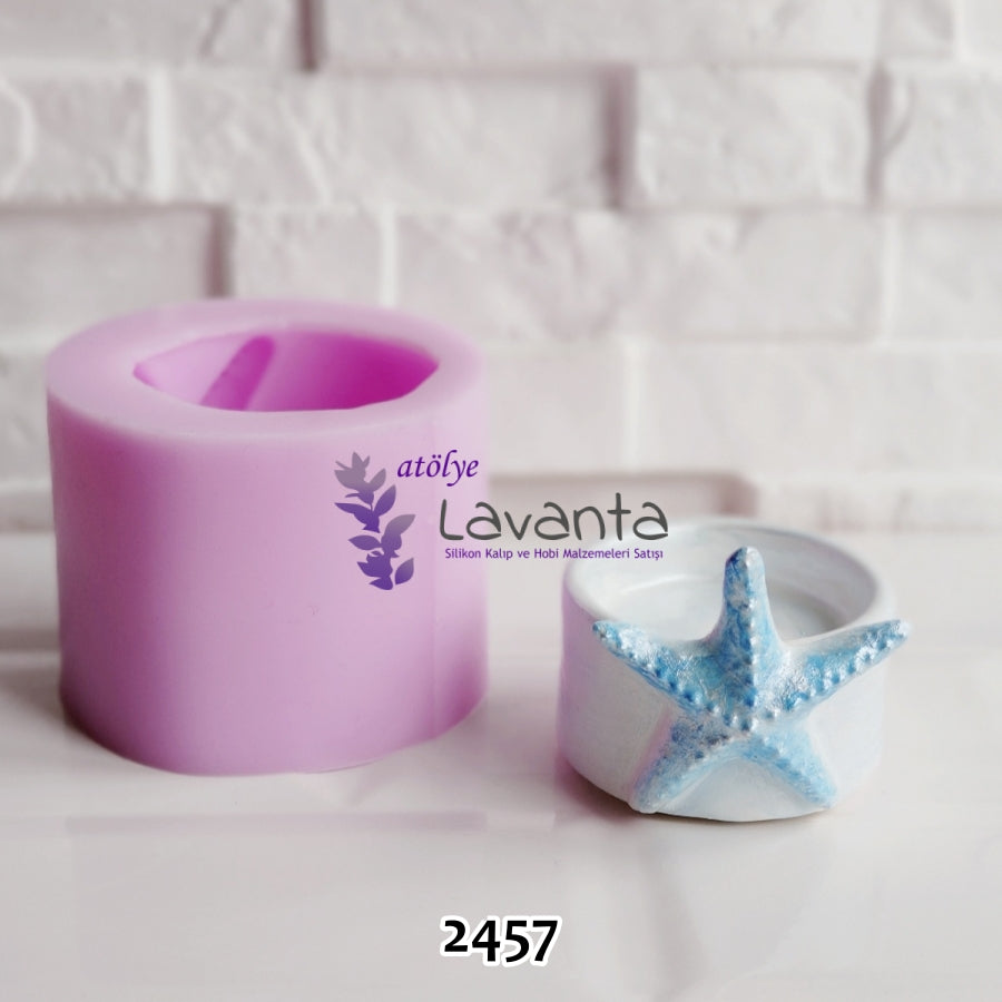 Deniz Yıldızı Tealight Mumluk Silikon Kalıbı