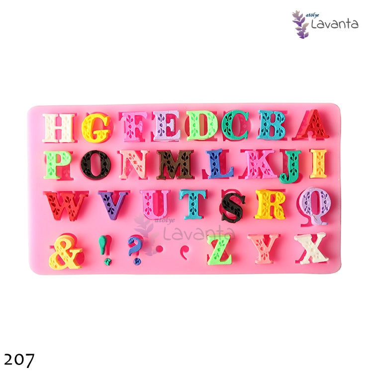 Desenli Harf Silikon Kalıbı