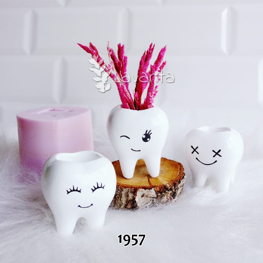 Diş Saksı Silikon Kalıbı