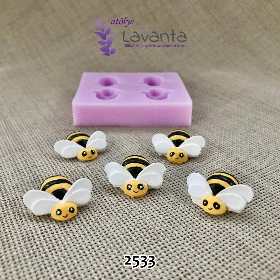 Dörtlü Bal Arısı Saksı Süsü Kalıbı