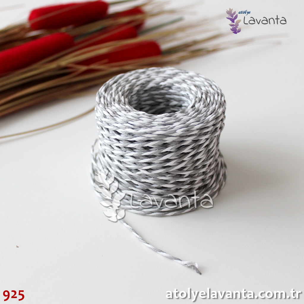 Gri Beyaz Kağıt İp