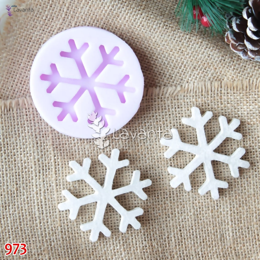 Kar Tanesi Yılbaşı Silikon Kalıbı