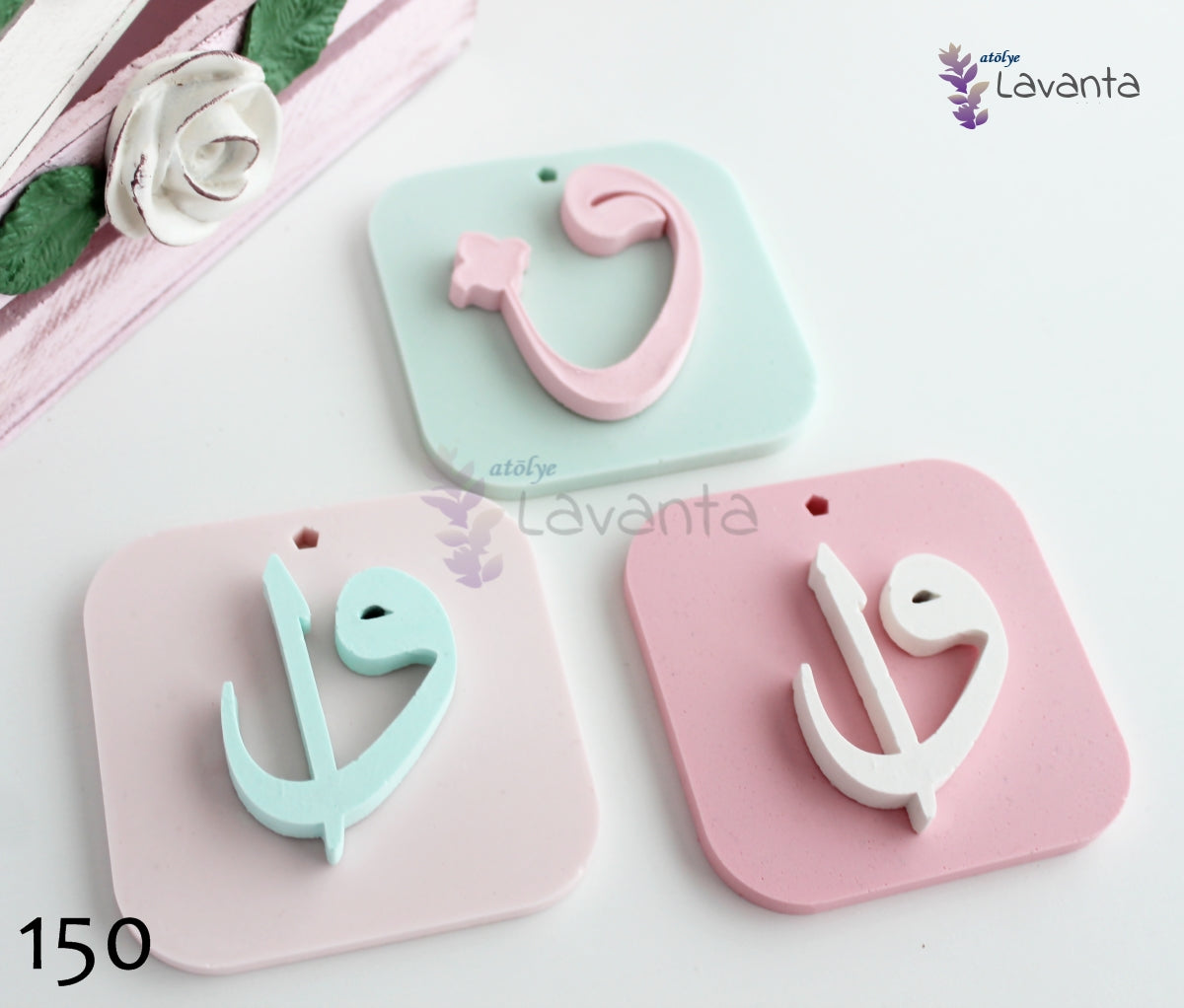 Kare Taban ile Vav ve Elif Vav Silikon Kalıbı