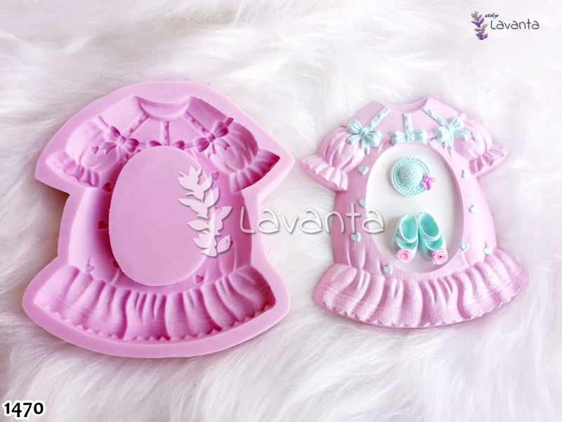 Kız Elbise Çerçeve Pano Silikon Kalıbı