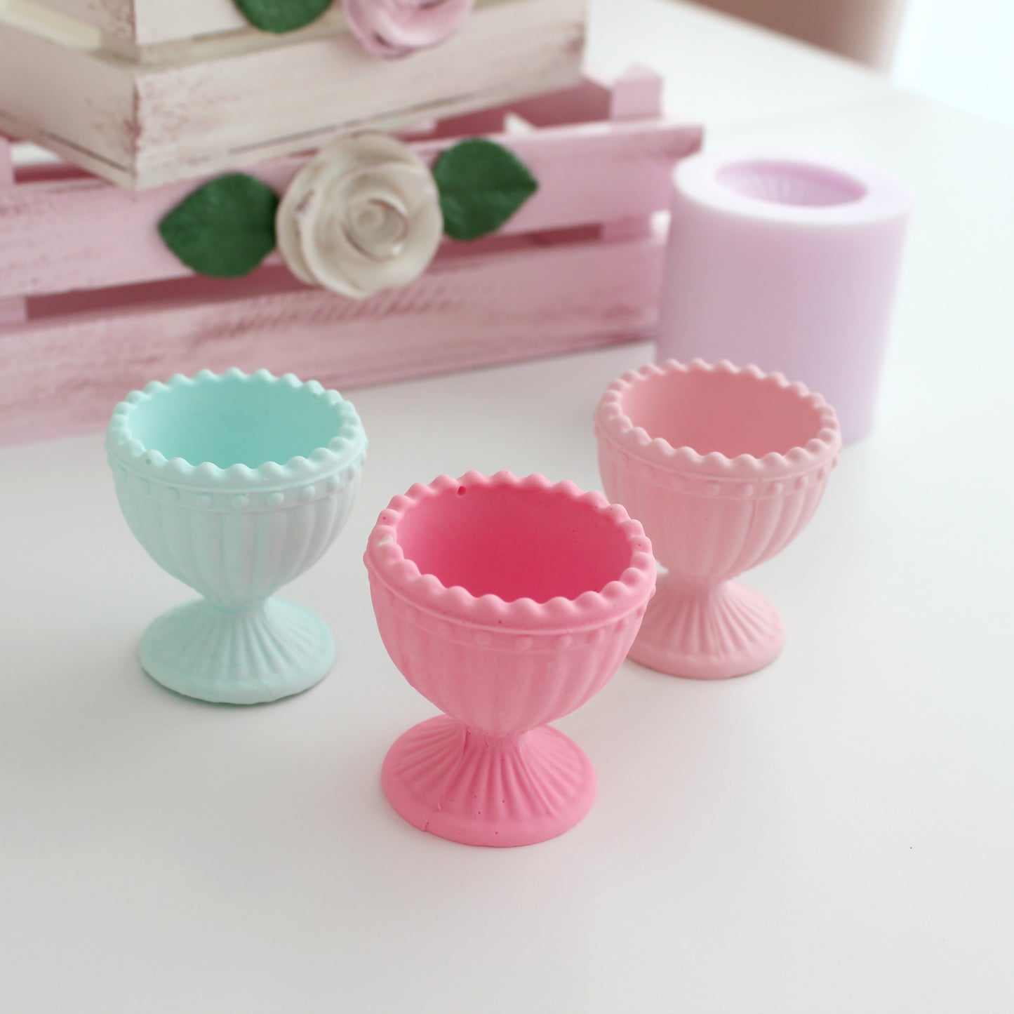 Kupa Saksı Kokulu Taş Silikon Kalıbı