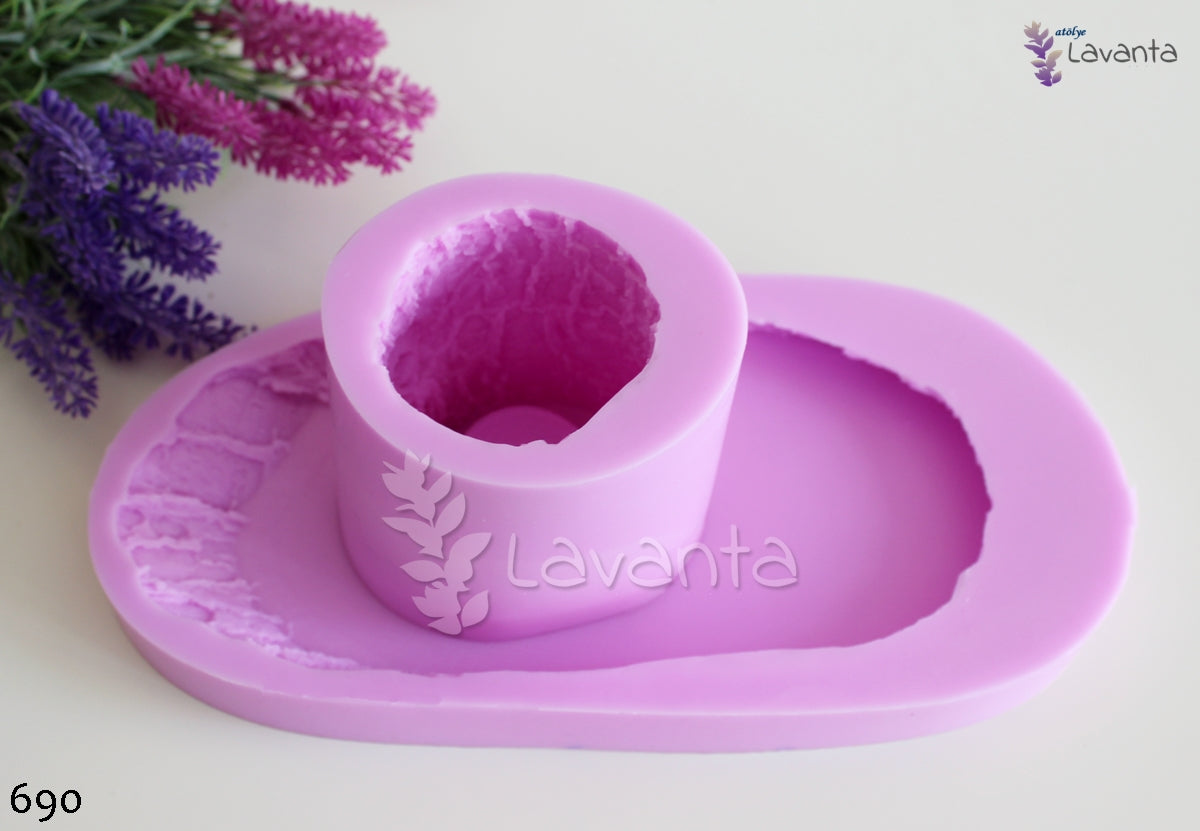 Kütük Mumluk ve Tabanlık Silikon Kalıbı