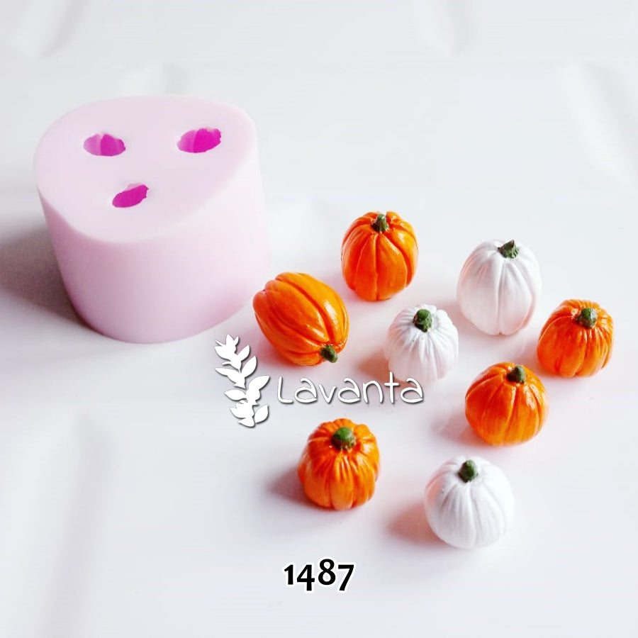 Minyatür Üçlü Kabak Saksı Süsü Silikon Kalıbı