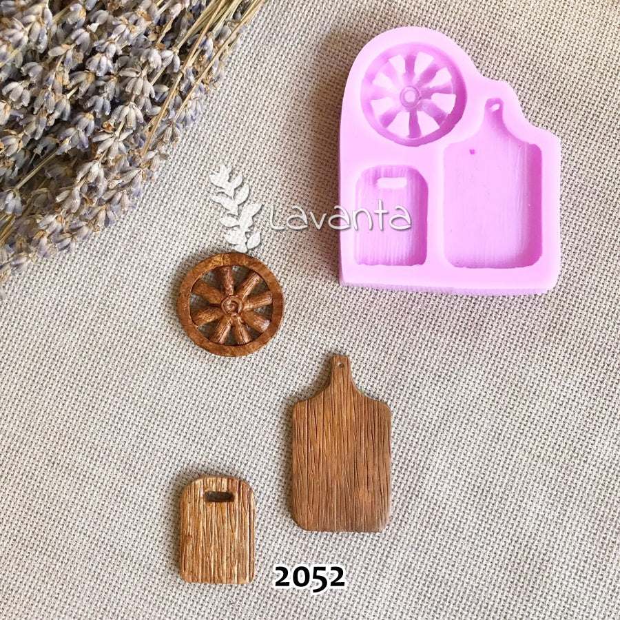 Minyatür Kesme Tahtaları ve Tekerlek Silikon Kalıbı