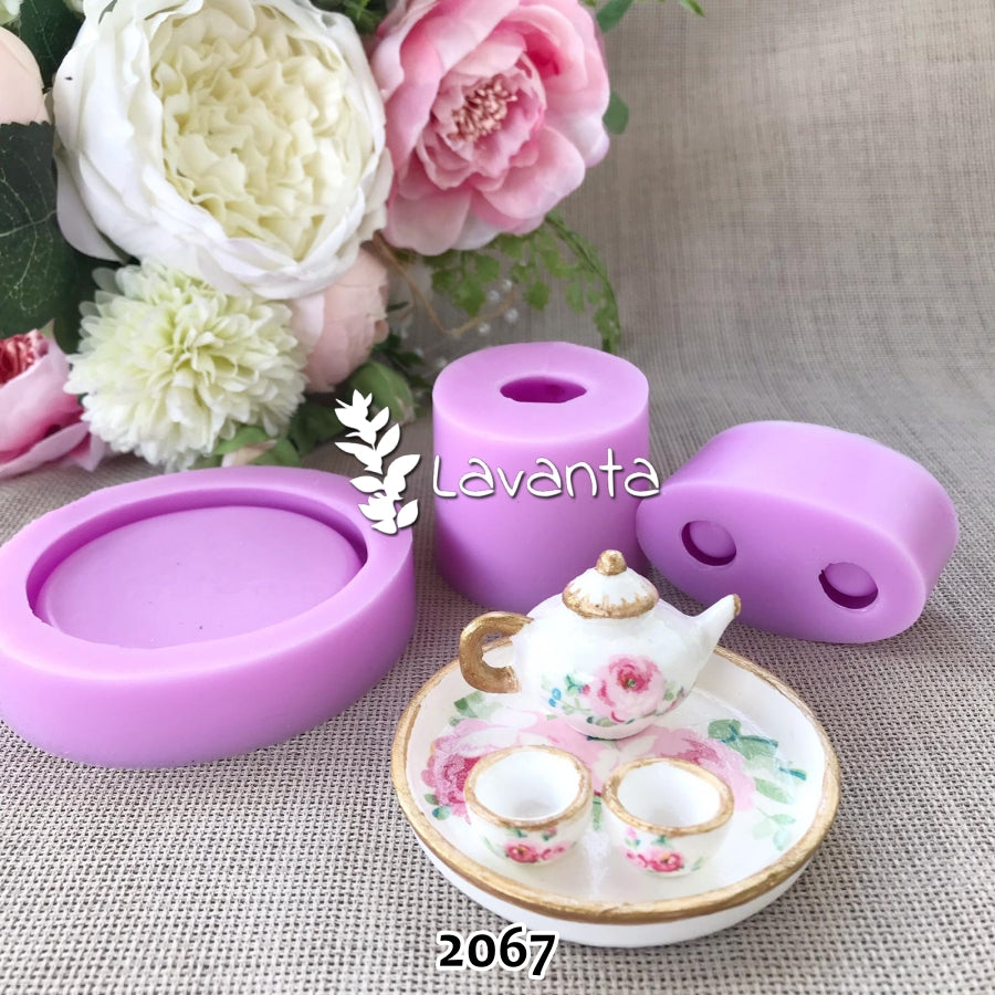 Minyatür Vintage Çay Seti Kalıpları