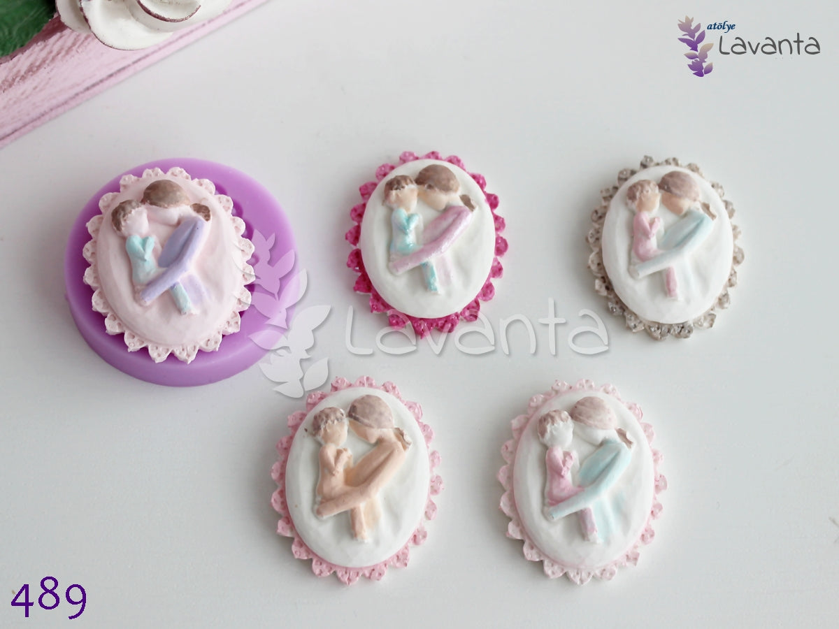 Oval Anne ve Çocuk Silikon Kalıbı