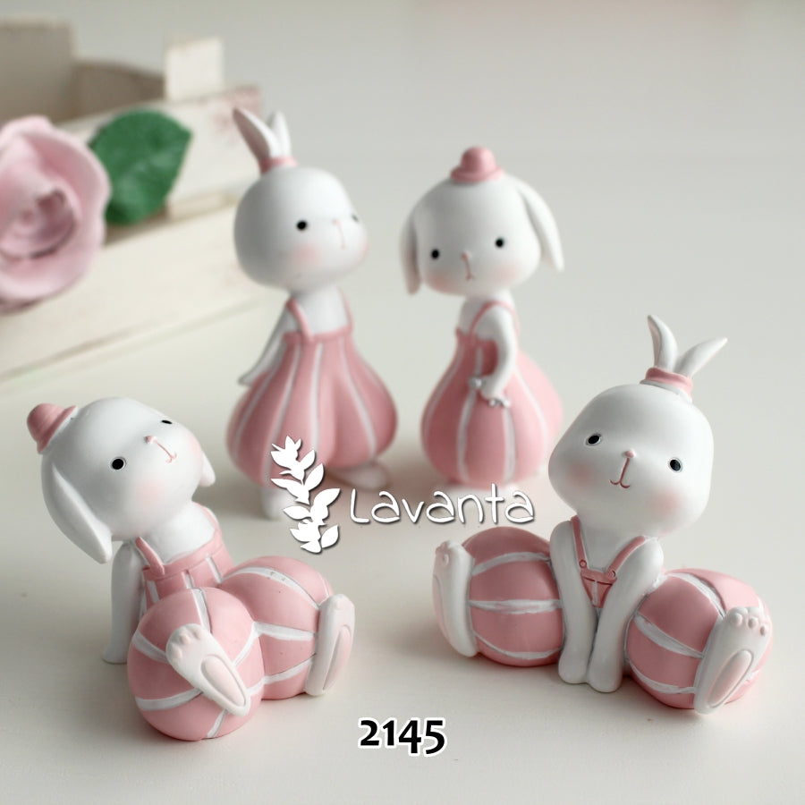 Palyaço Tavşanlar Dörtlü Set Kalıpları