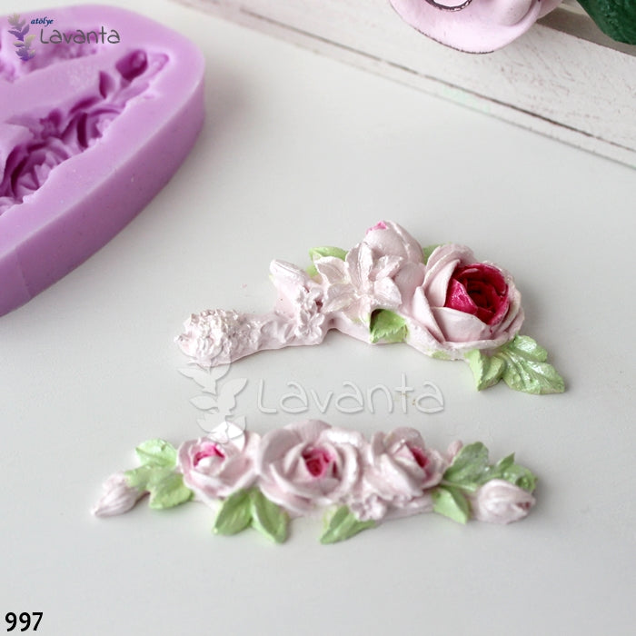 Pencere Gül Motifler Silikon Kalıbı