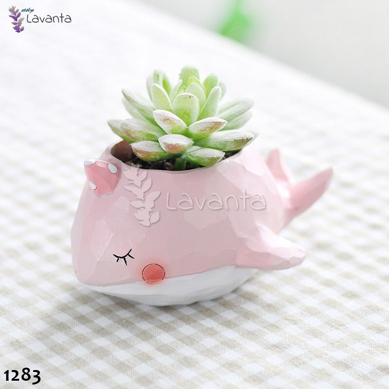 Sevimli Balina Saksı Silikon Kalıbı