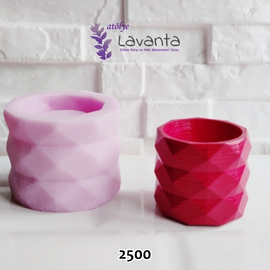 Silindir Geometrik Beton Saksı Kalıbı