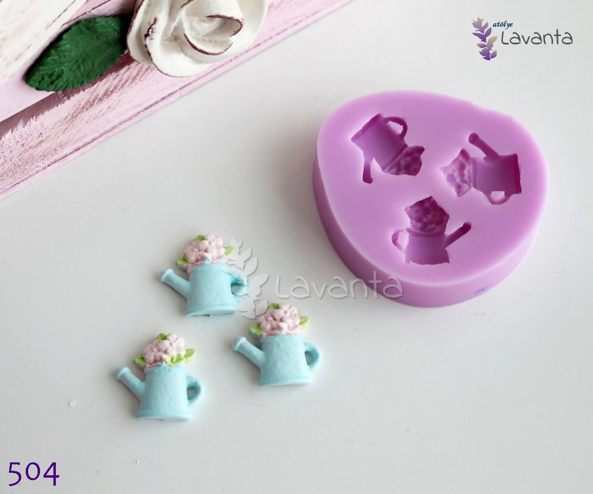 Sulama Kabında Çiçek Silikon Kalıbı