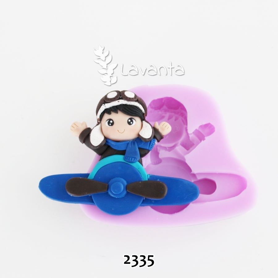 Uçaklı Pilot Çocuk Kokulu Taş Kalıbı