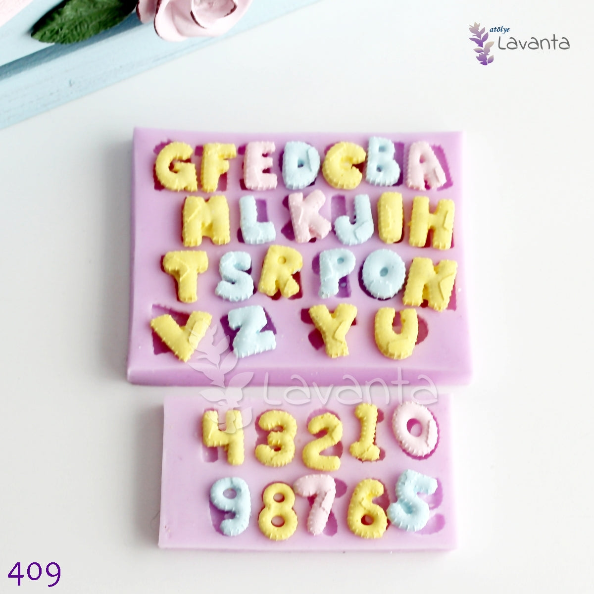 Yamalı Harf ve Rakam Seti Silikon Kalıbı