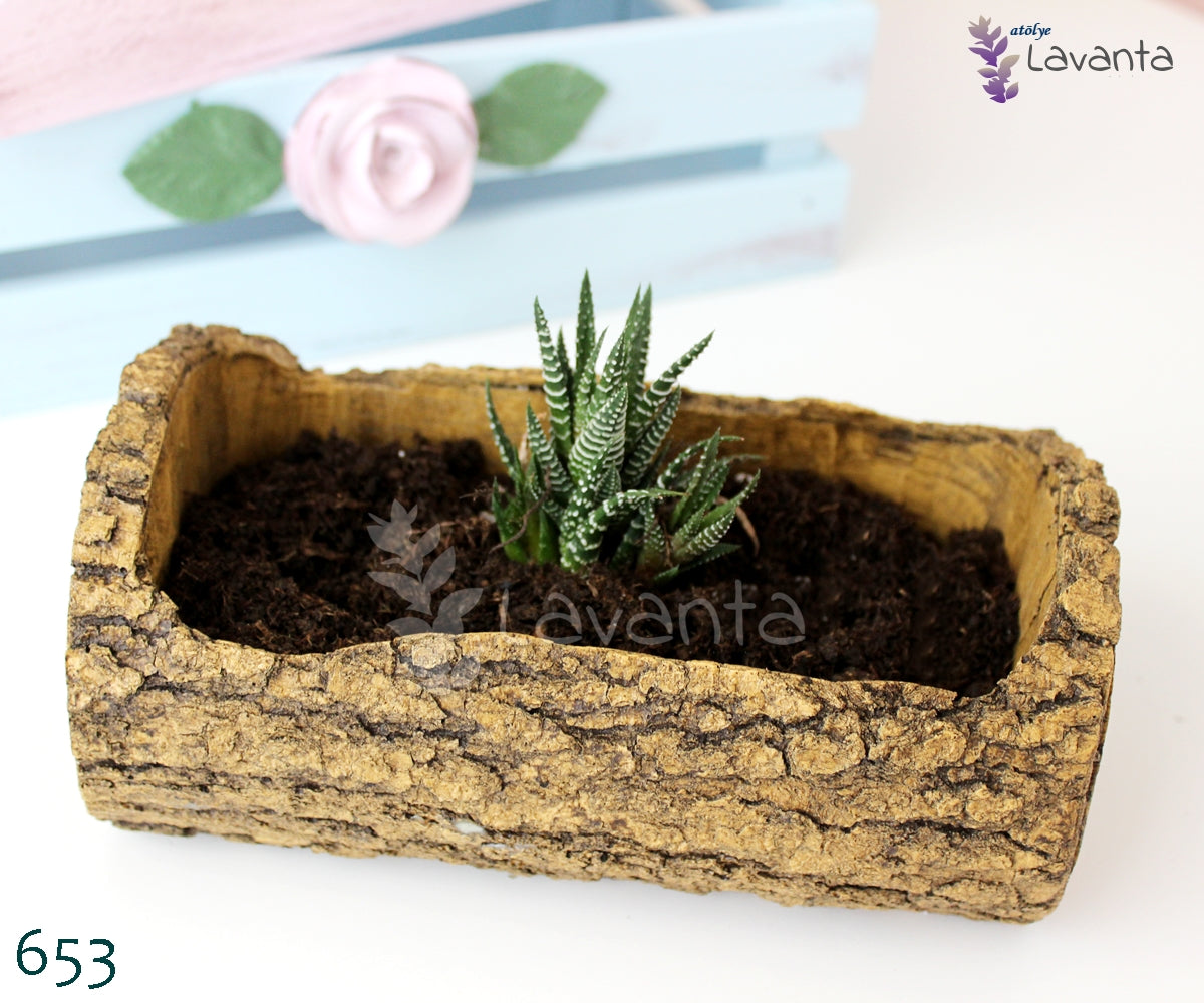 Yatay Kütük Saksı Silikon Kalıbı