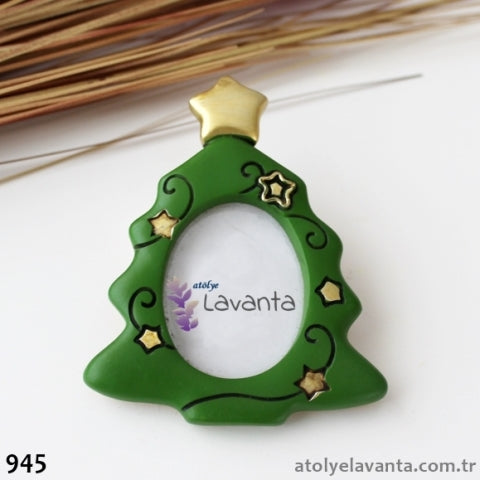 Yılbaşı Çam Ağacı Çerçeve Silikon Kalıbı