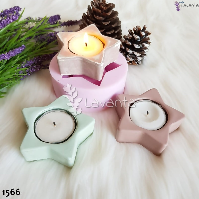 Yıldız Mumluk Silikon Kalıbı