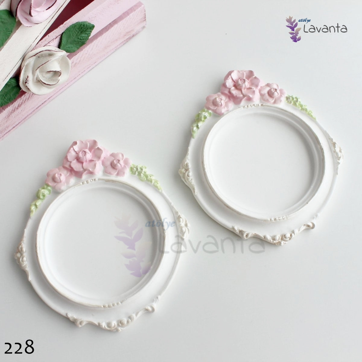 Yuvarlak Çiçekli Çerçeve Silikon Kalıbı