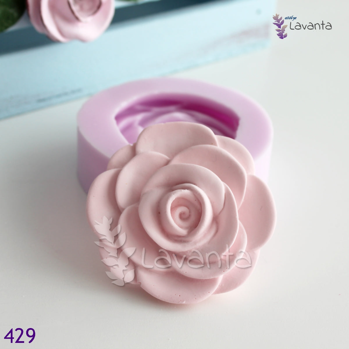 Açmış Sandık Gül Kokulu Taş Silikon Kalıbı