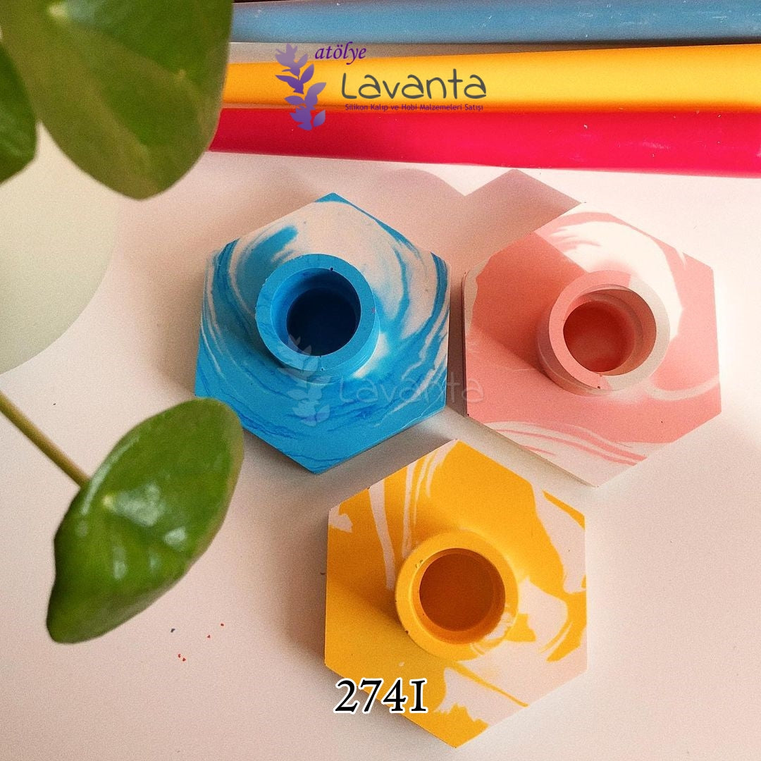 Altıgen Tabanlıklı Mumluk Kalıbı