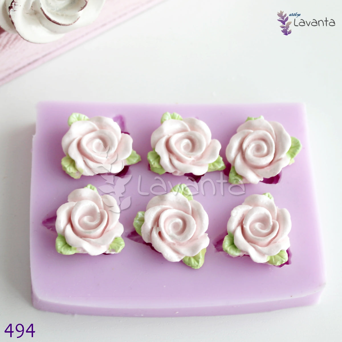 Çoklu Açmış Tekli Güller Silikon Kalıbı