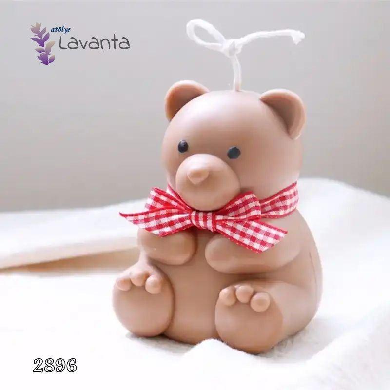 Oturan Ayıcık Mum Kalıbı