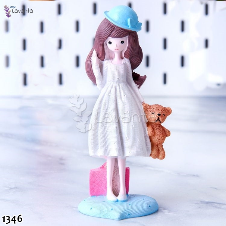 Ayıcıklı Kız Biblo Silikon Kalıbı