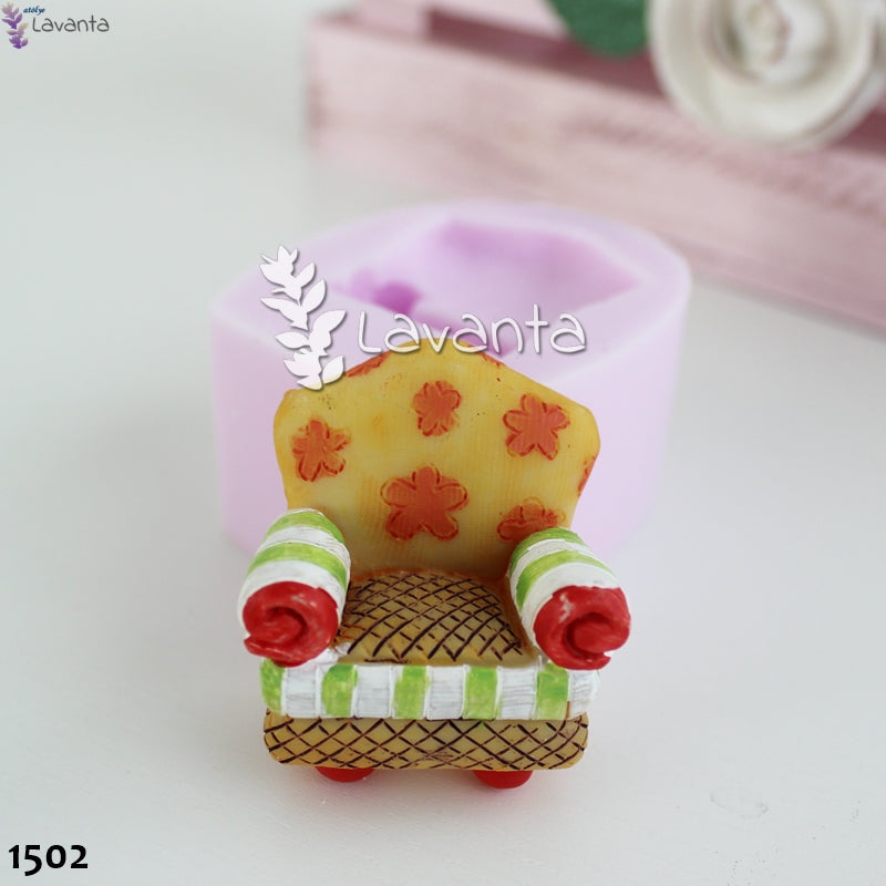 Çiçekli Berjer Koltuk Silikon Kalıbı