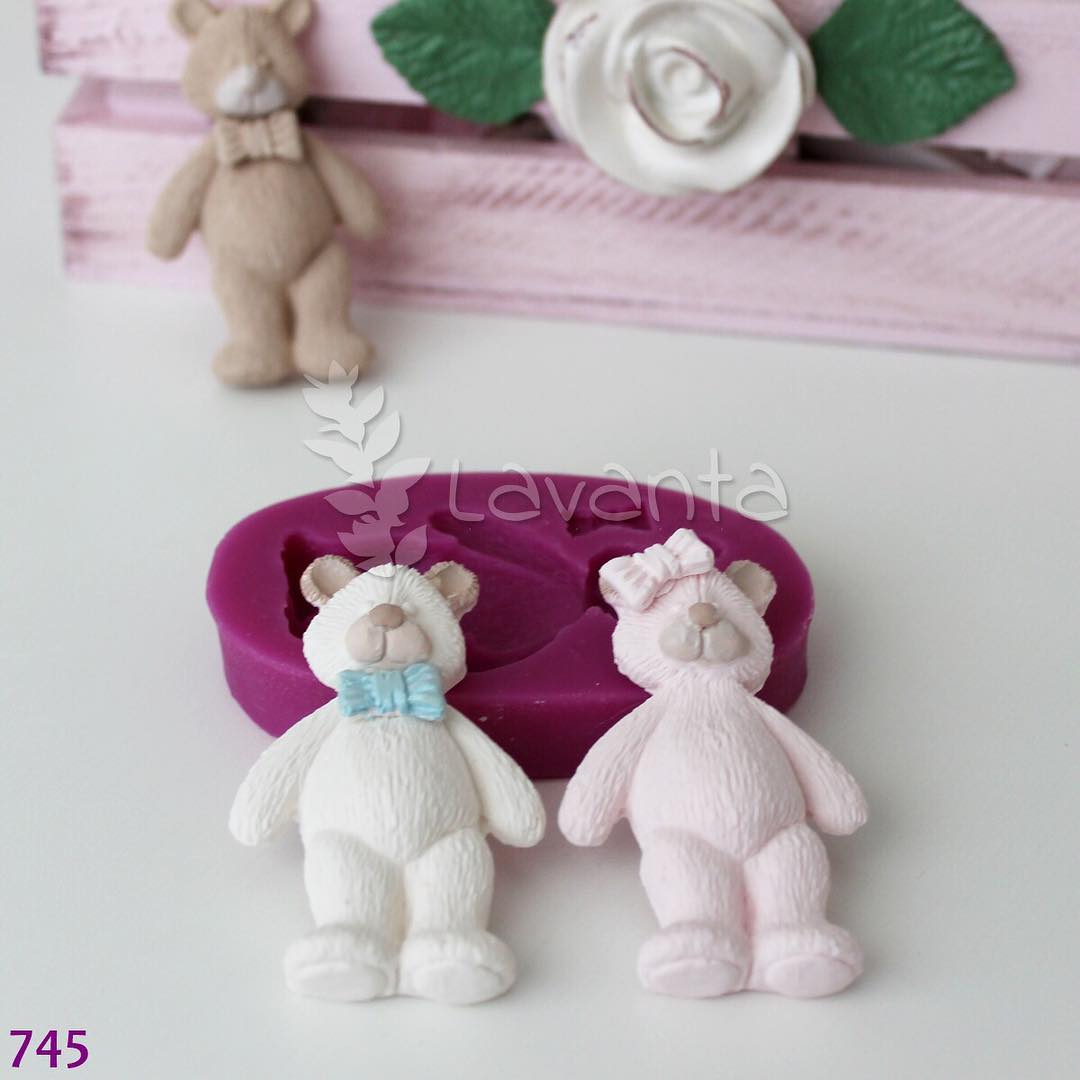 Fiyonklu Ayıcık Silikon Kalıbı