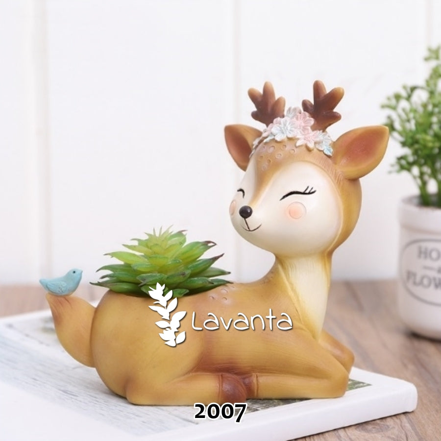 Kuşlu Geyik Saksı Kalıbı