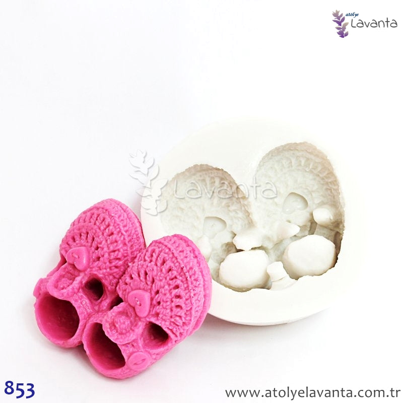 Örgü Bebek Patik Silikon Kalıbı