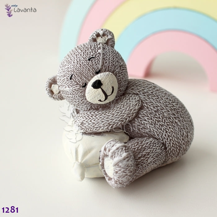 Örgü Uyuyan Ayıcık Silikon Kalıbı